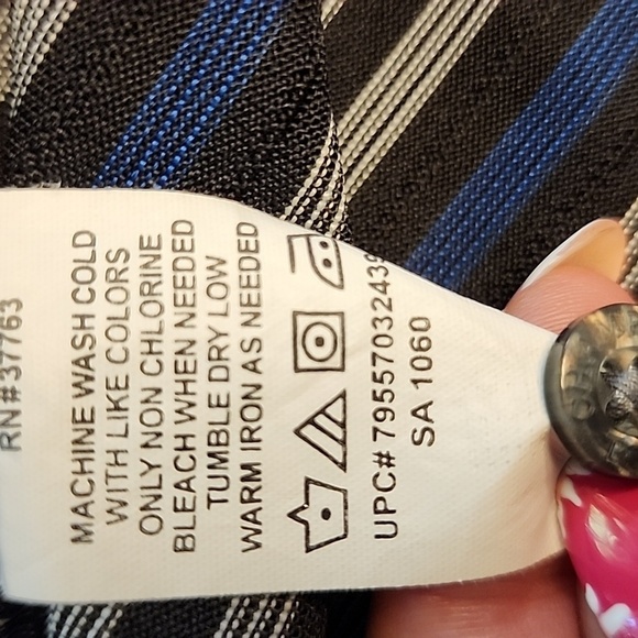 Champions Tour Golf Black and Blue Polo Shirt Classic Stripes - Picture 10 of 10